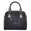 Black Jaguar Print Shoulder Handbag