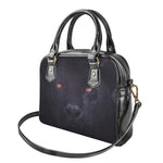 Black Jaguar Print Shoulder Handbag
