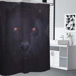 Black Jaguar Print Shower Curtain