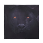 Black Jaguar Print Silk Bandana