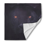 Black Jaguar Print Silk Bandana