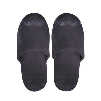 Black Jaguar Print Slippers