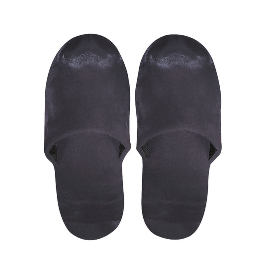 Black Jaguar Print Slippers