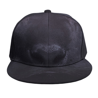 Black Jaguar Print Snapback Cap