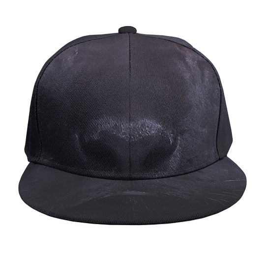 Black Jaguar Print Snapback Cap