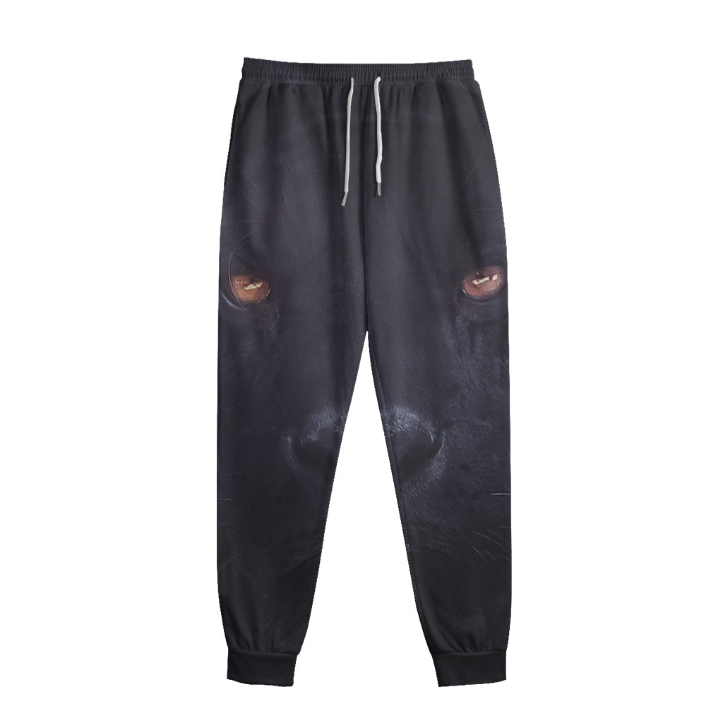 Black Jaguar Print Sweatpants