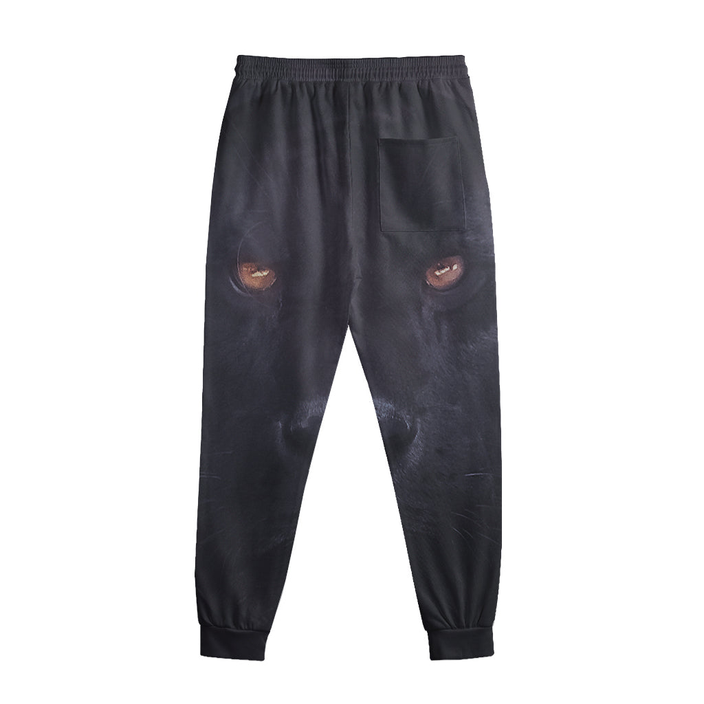 Black Jaguar Print Sweatpants