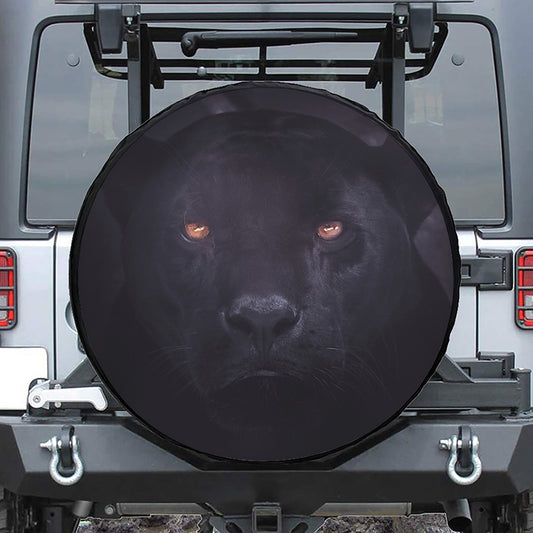 Black Jaguar Print Tire Cover
