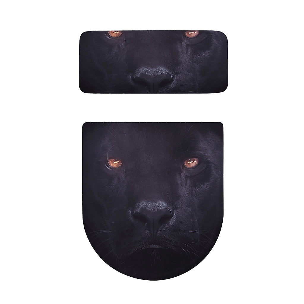 Black Jaguar Print Toilet Lid And Tank Cover Set