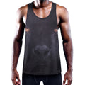 Black Jaguar Print Men's Workout Tank Top