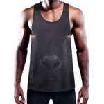 Black Jaguar Print Training Tank Top