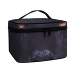 Black Jaguar Print Travel Makeup Bag