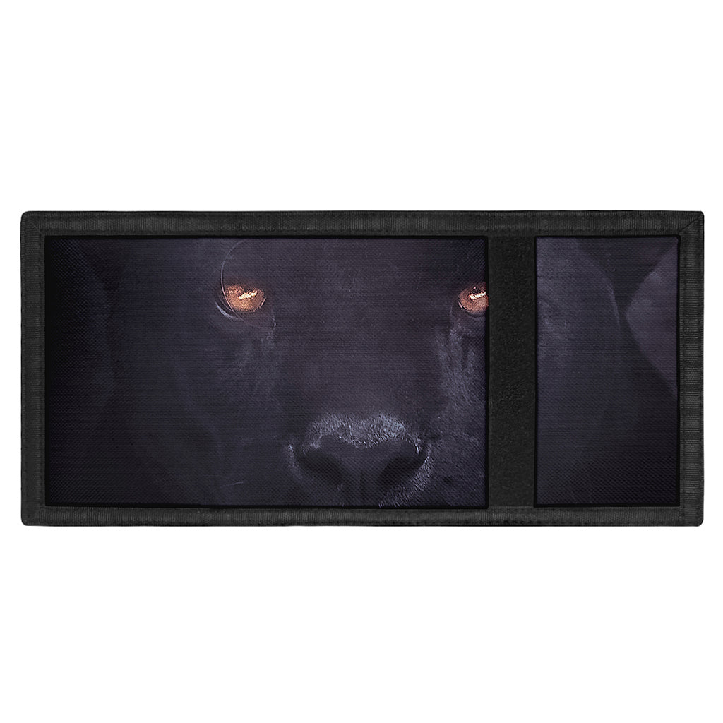 Black Jaguar Print Trifold Wallet