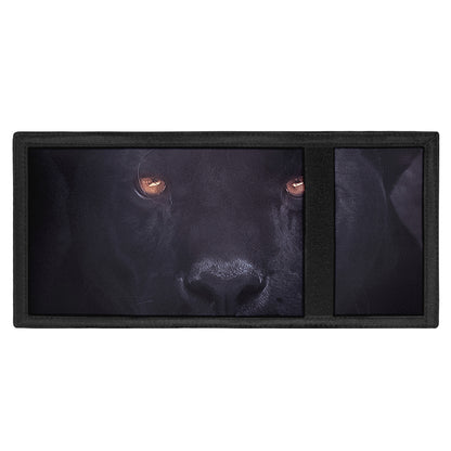 Black Jaguar Print Trifold Wallet