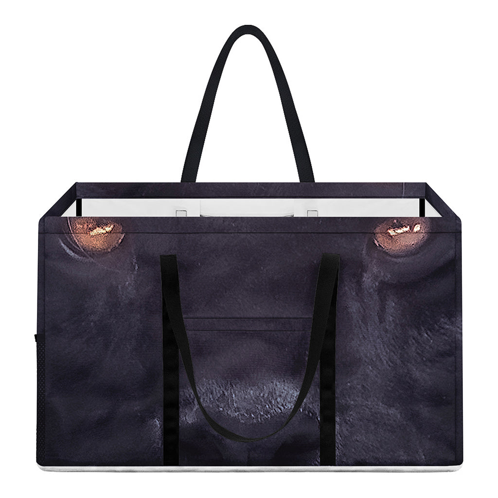 Black Jaguar Print Utility Tote Bag