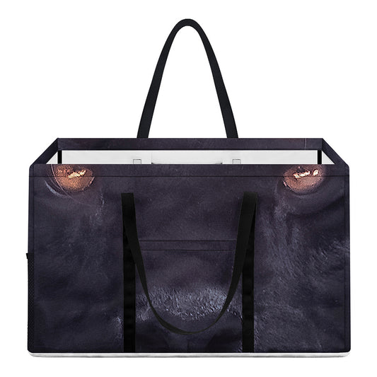 Black Jaguar Print Utility Tote Bag