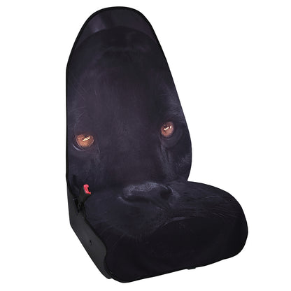 Black Jaguar Print Waterproof Car Seat Cover