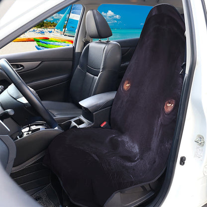 Black Jaguar Print Waterproof Car Seat Cover
