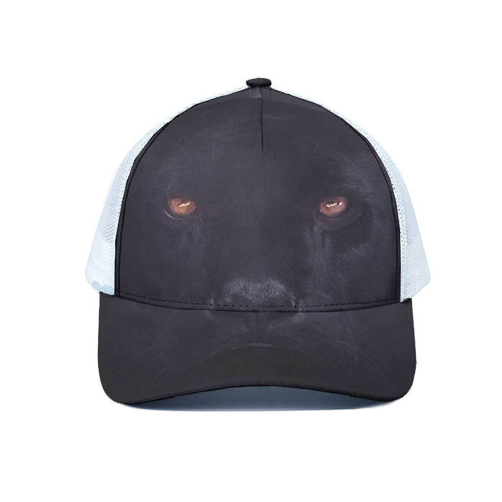 Black Jaguar Print White Mesh Trucker Cap