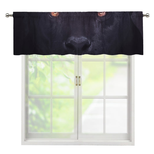Black Jaguar Print Window Valance