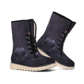Black Jaguar Print Winter Boots