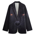Black Jaguar Print Women's Cotton Blazer