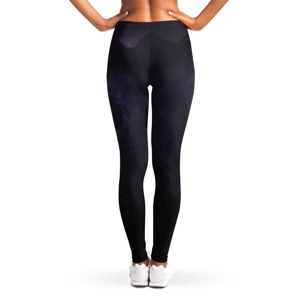 Black Jaguar Print Women's Leggings