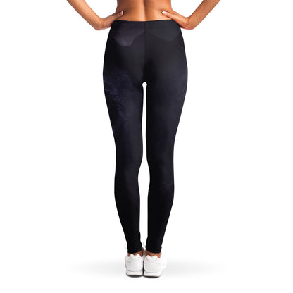 Black Jaguar Print Women's Leggings