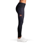Black Jaguar Print Women's Leggings