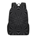 Black Kaleidoscope Print 17 Inch Backpack