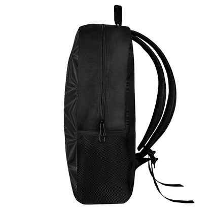 Black Kaleidoscope Print 17 Inch Backpack