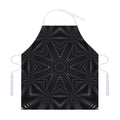 Black Kaleidoscope Print Adjustable Apron