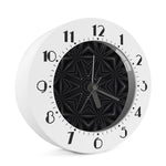 Black Kaleidoscope Print Alarm Clock