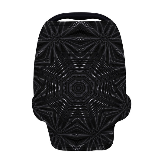 Black Kaleidoscope Print Baby Seat Cover