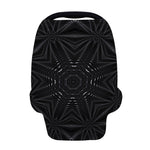 Black Kaleidoscope Print Baby Seat Cover