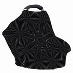 Black Kaleidoscope Print Baby Seat Cover