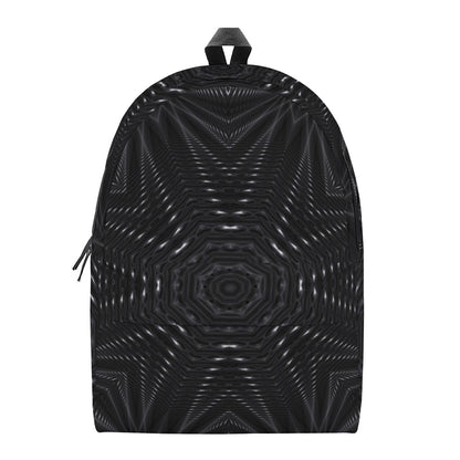 Black Kaleidoscope Print Backpack