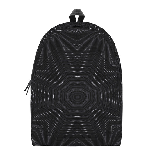 Black Kaleidoscope Print Backpack