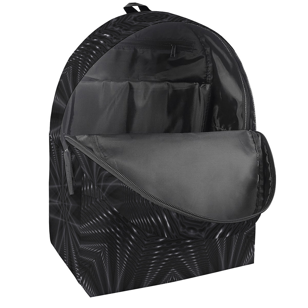 Black Kaleidoscope Print Backpack
