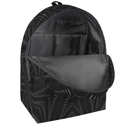 Black Kaleidoscope Print Backpack
