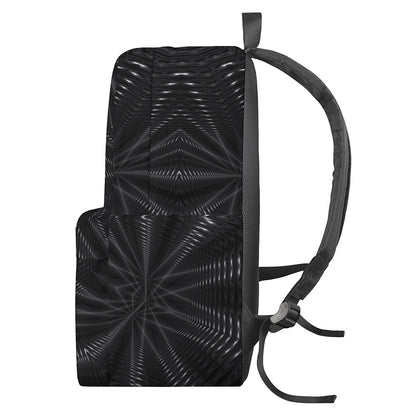 Black Kaleidoscope Print Backpack