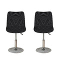 Black Kaleidoscope Print Bar Stool Covers