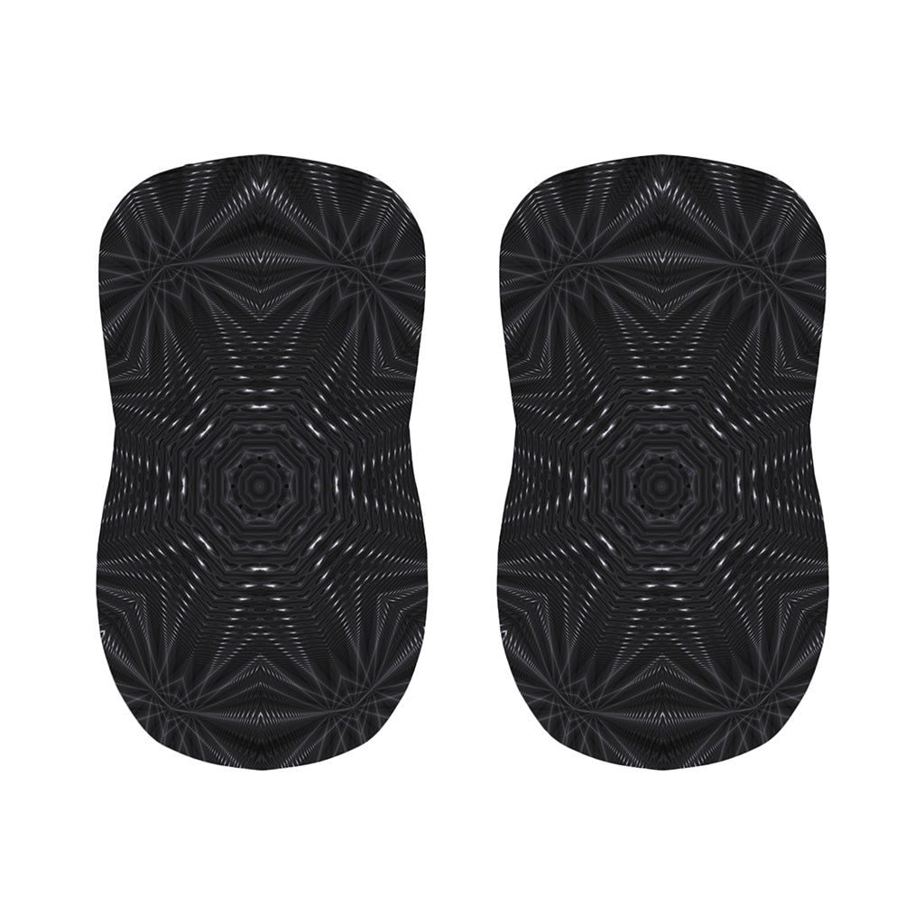 Black Kaleidoscope Print Bar Stool Covers
