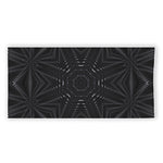 Black Kaleidoscope Print Beach Towel