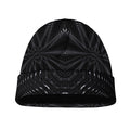 Black Kaleidoscope Print Beanie