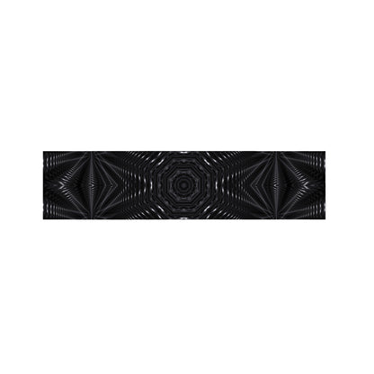Black Kaleidoscope Print Bed Runner