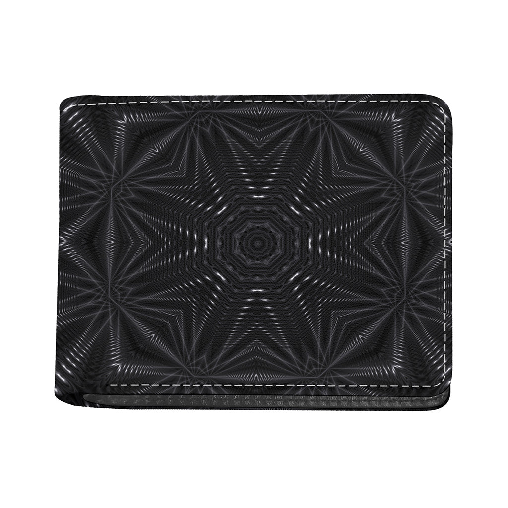 Black Kaleidoscope Print Bifold Wallet