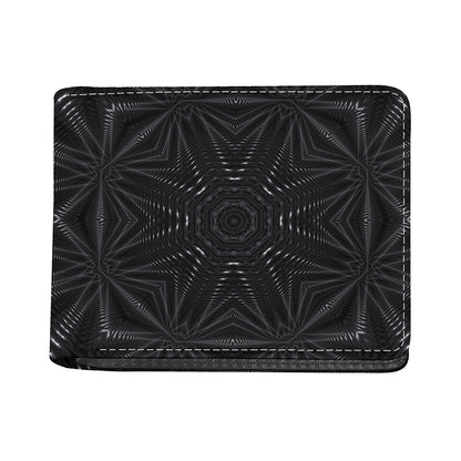 Black Kaleidoscope Print Bifold Wallet