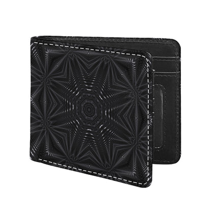 Black Kaleidoscope Print Bifold Wallet