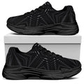 Black Kaleidoscope Print Black Chunky Shoes